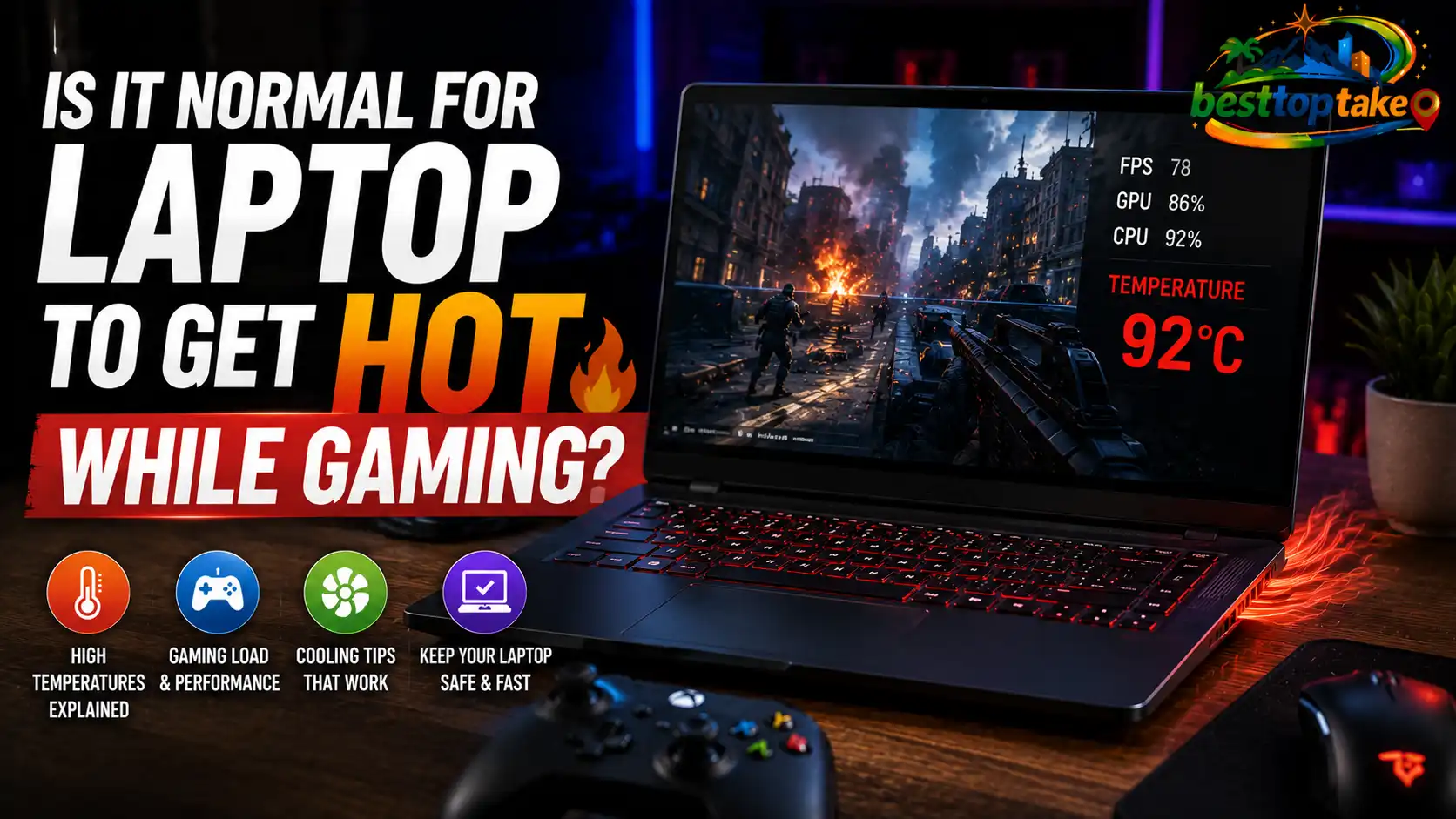 Is it normal for laptop to get hot while gaming