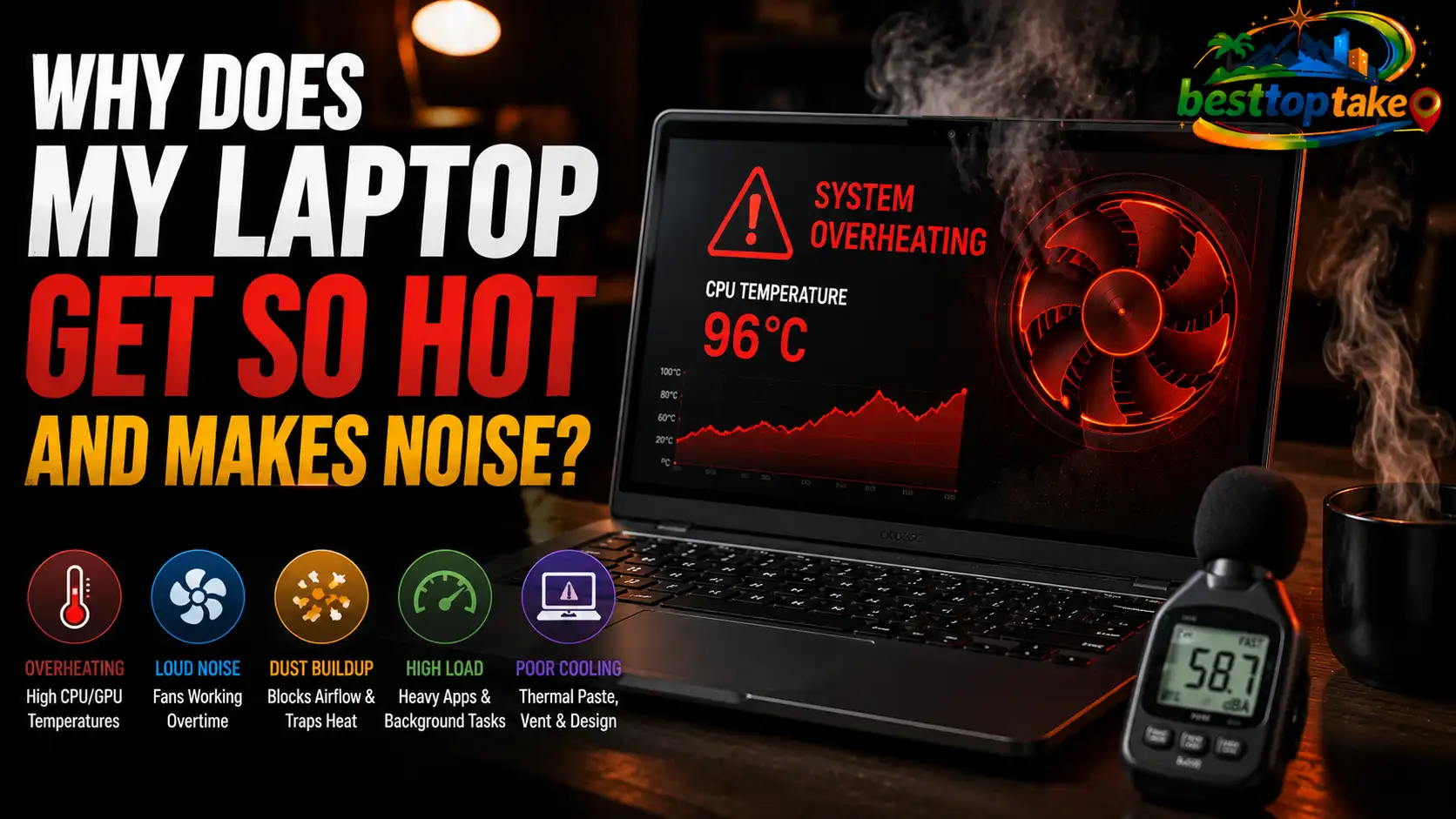 Why does my laptop get so hot and makes noise
