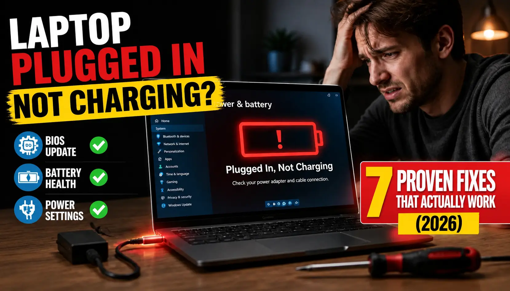 Laptop Plugged In Not Charging