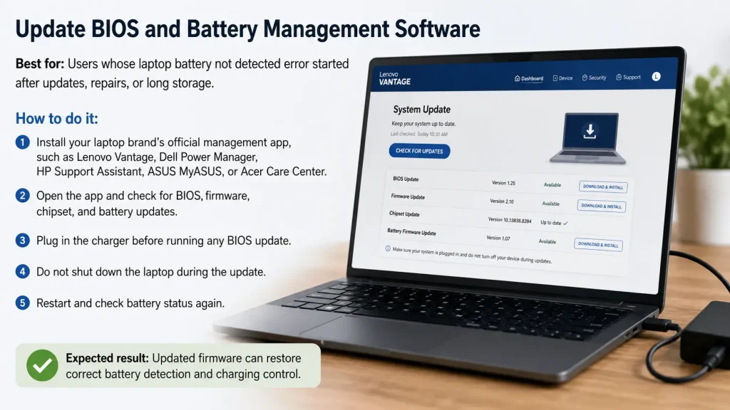 Update BIOS and battery software tutorial
