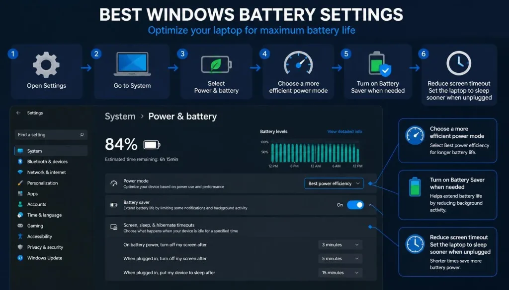 Best Windows Battery Settings