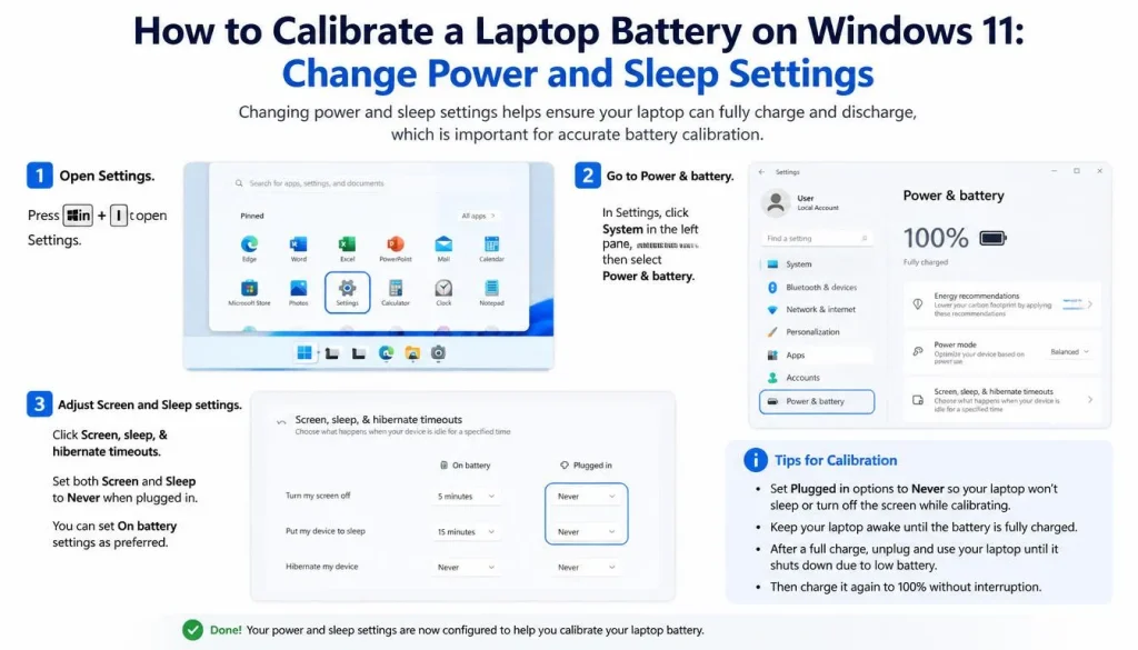 Change Power and Sleep Settings