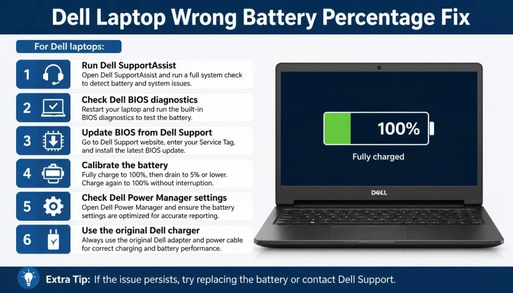 Dell Laptop Wrong Battery Percentage Fix
