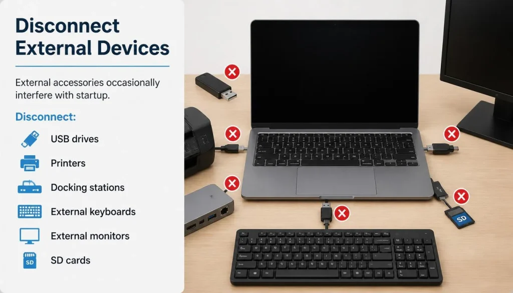 Disconnect External Devices