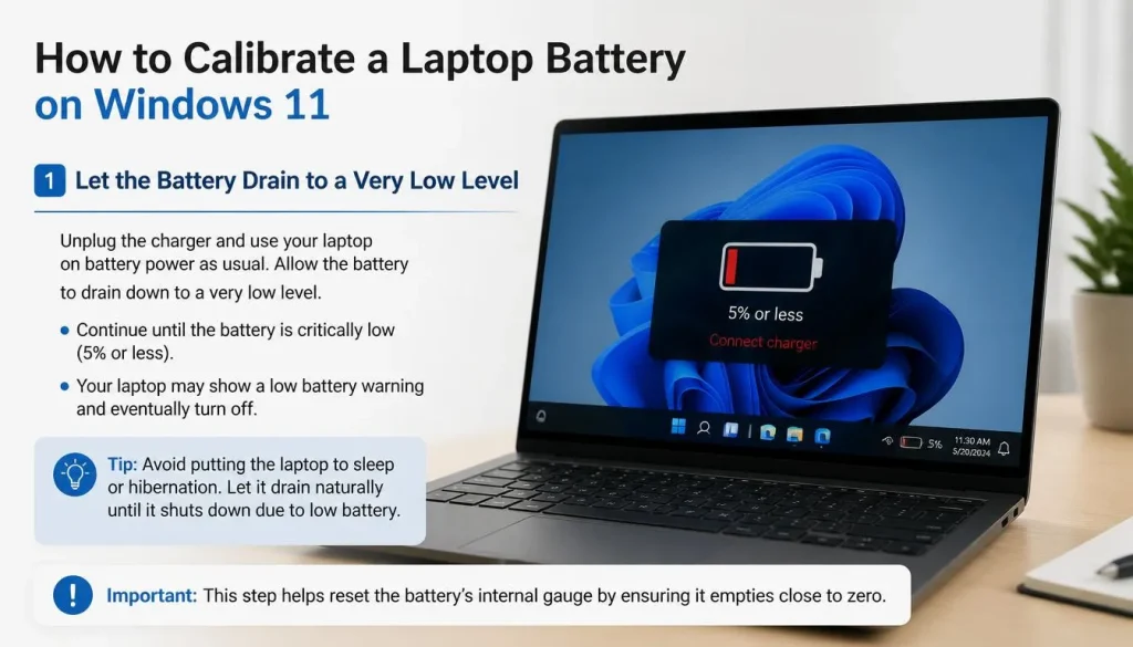 Let the Battery Drain to a Very Low Level