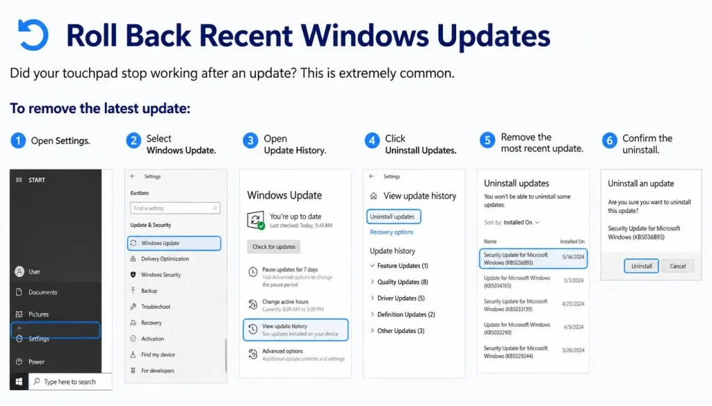 Roll Back Recent Windows Updates