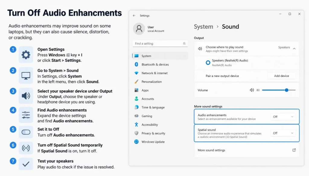 Turn Off Audio Enhancements