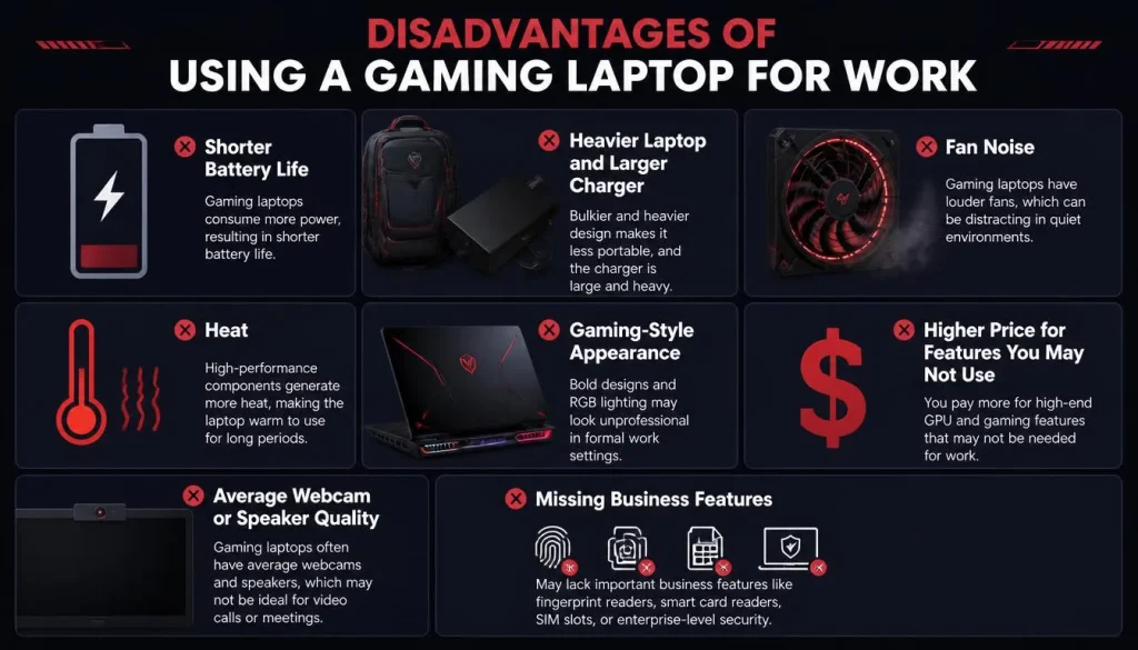 Disadvantages of Using a Gaming Laptop for Work
