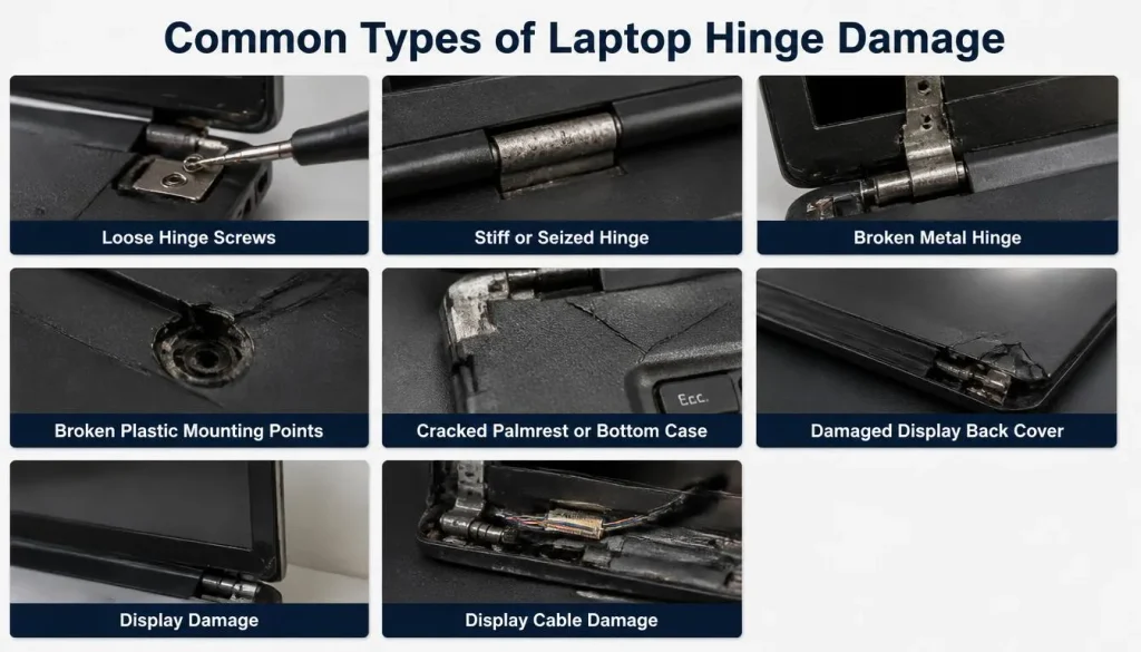 Common Types of Laptop Hinge Damage