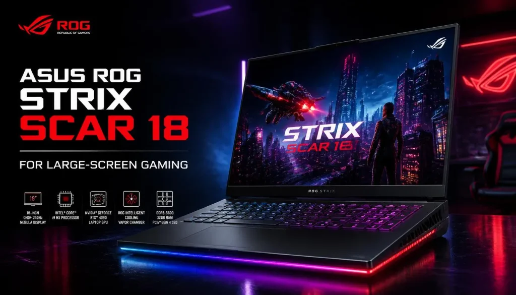 ASUS ROG Strix Scar 18 For Large-Screen Gaming