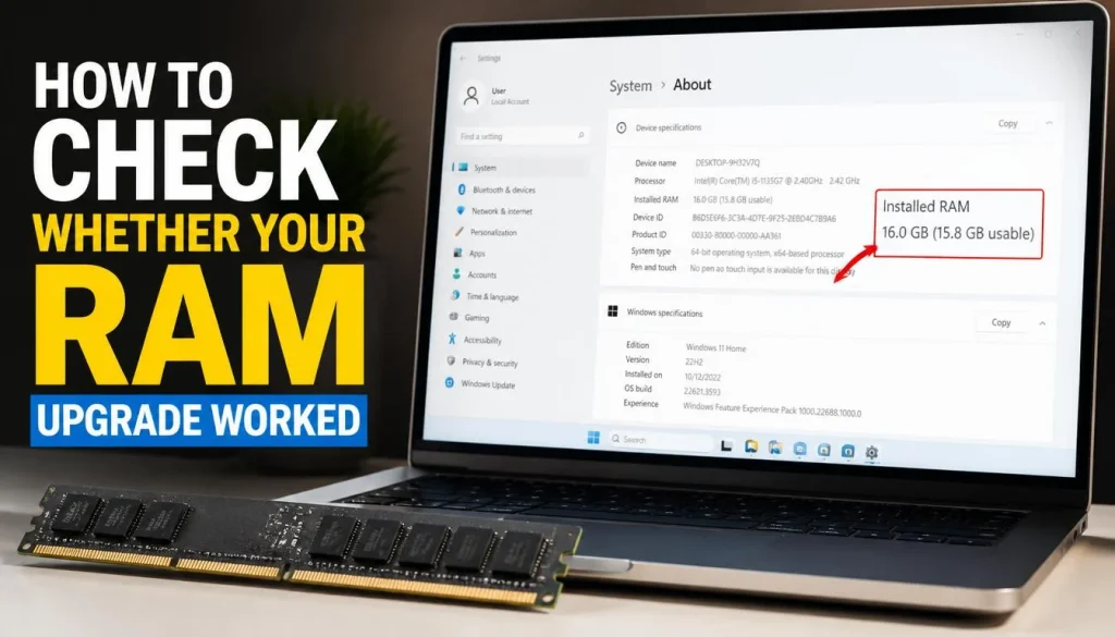 How to Check Whether Your RAM Upgrade Worked